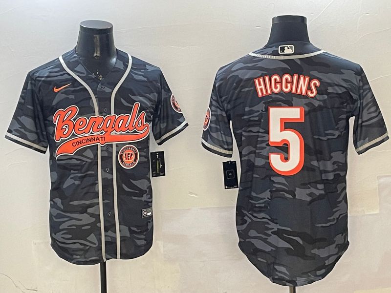 Men Cincinnati Bengals #5 Hiccins Camo Joint Name 2025 Nike Limited NFL Jersey style 7->cincinnati bengals->NFL Jersey